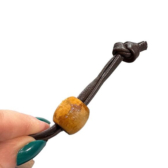 Peter Grimm Resort Wide Brim Floppy Hat Leather Cord UPF Black Brown One Size - Picture 10 of 11